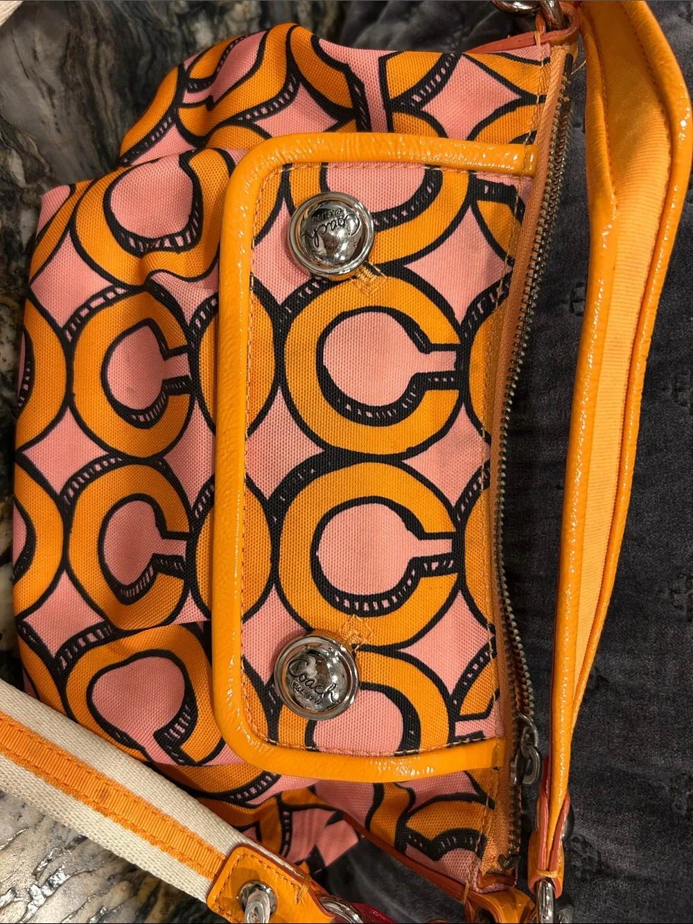 Coach Y2K Orange and Pink Poppy Collection